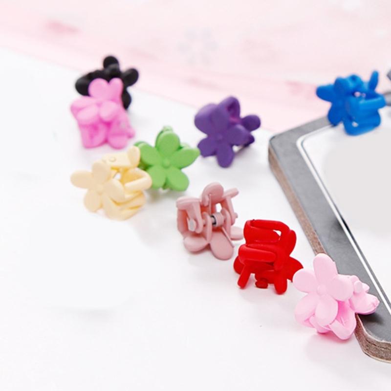 Pack Of 10 Small Hair Clip For Women Little Girl Plastic Lovely Flower Hair Claw Hair Styling Accessories for Daily Wear
