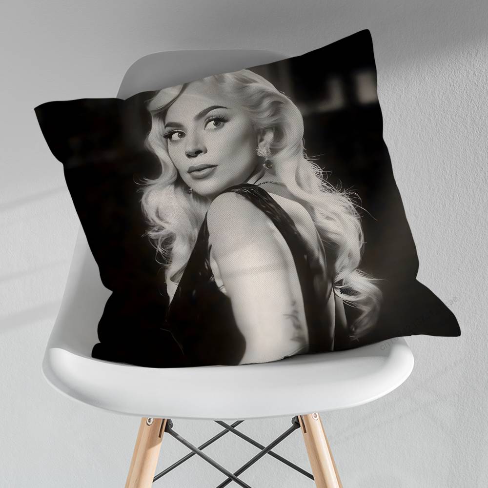 Singer LLady GGaga Cool Pillowcase for Sofa Room Office Decor Printing Merchandise AllMatch Cushion Cover