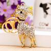 Crystal Goat Key Chains Rhinestone Sheep Gift Bag Charm