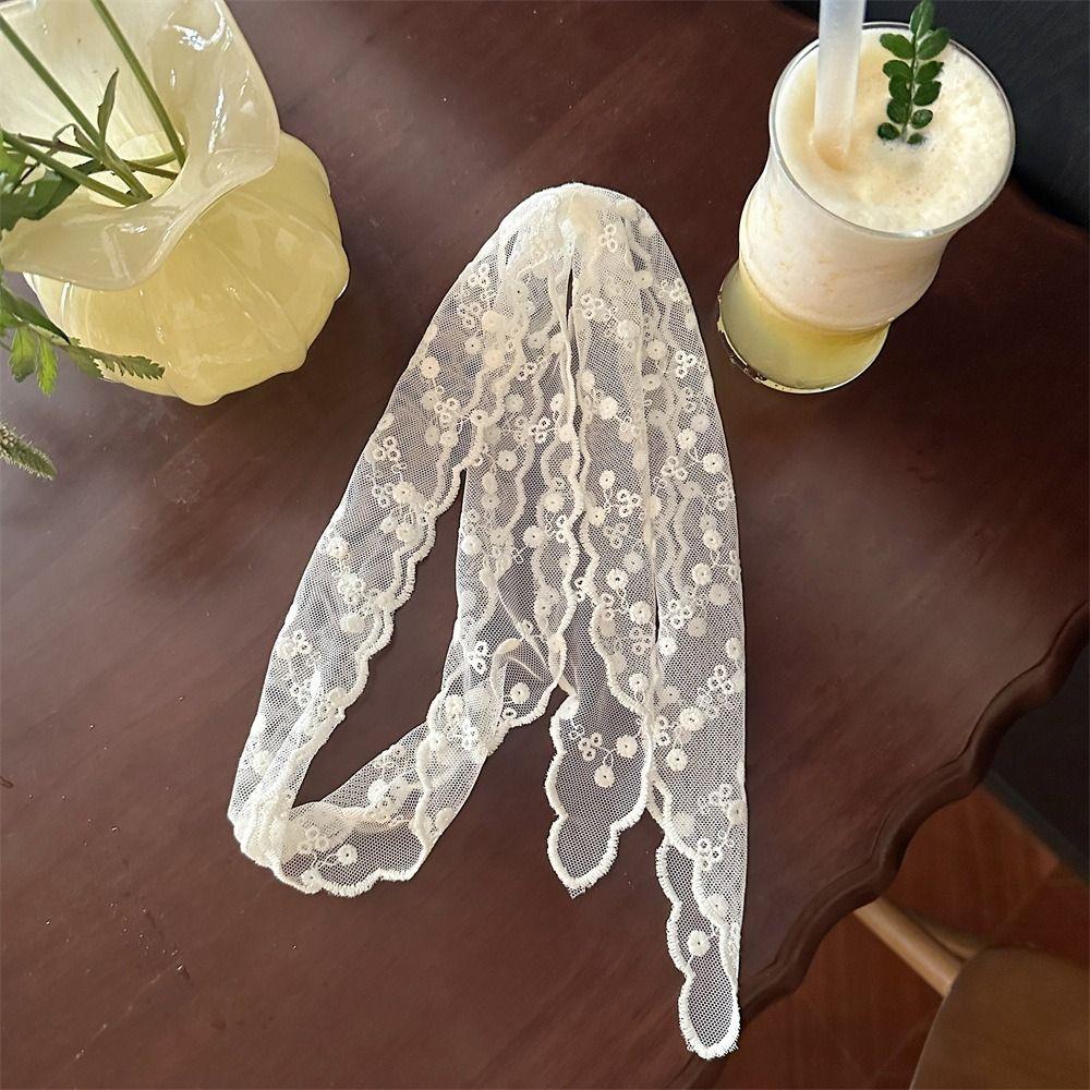 With Lace Ribbon Flower Embroidery Vest Bag Fresh Color Shoulder Bag Cute Vacation Tote Bag  Women