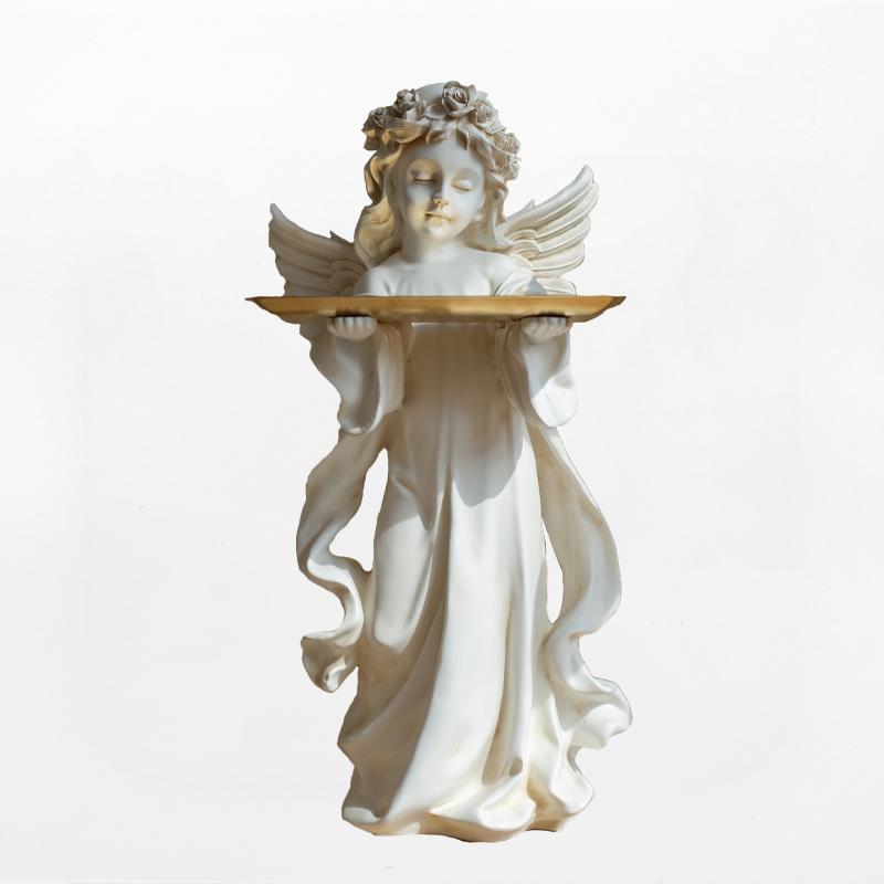 Angel Large Floor Statue Vintage Welcome Decor for Living Room Home Decoration Resin Home Decoration