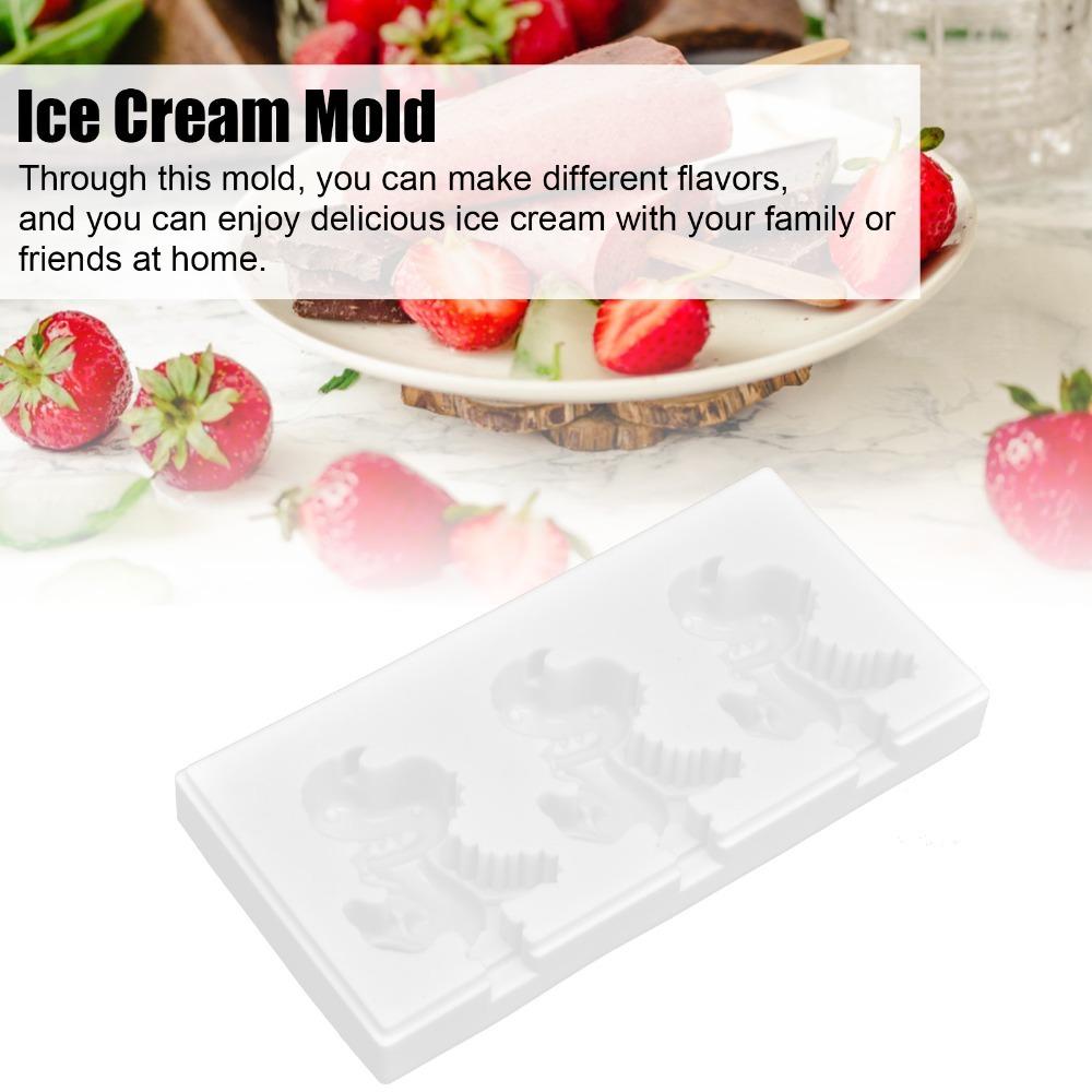 Dinosaur Shape Silicone Ice Bar Mold Heat Resistant Popsicle Mold Kitchen DIY Tool