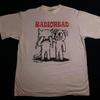 Band Shirt, Radiohead Classic Style White Unisex Tshirt Sweat-absorbing Versatile Alphabet Pattern Breathable Sweat-absorbing