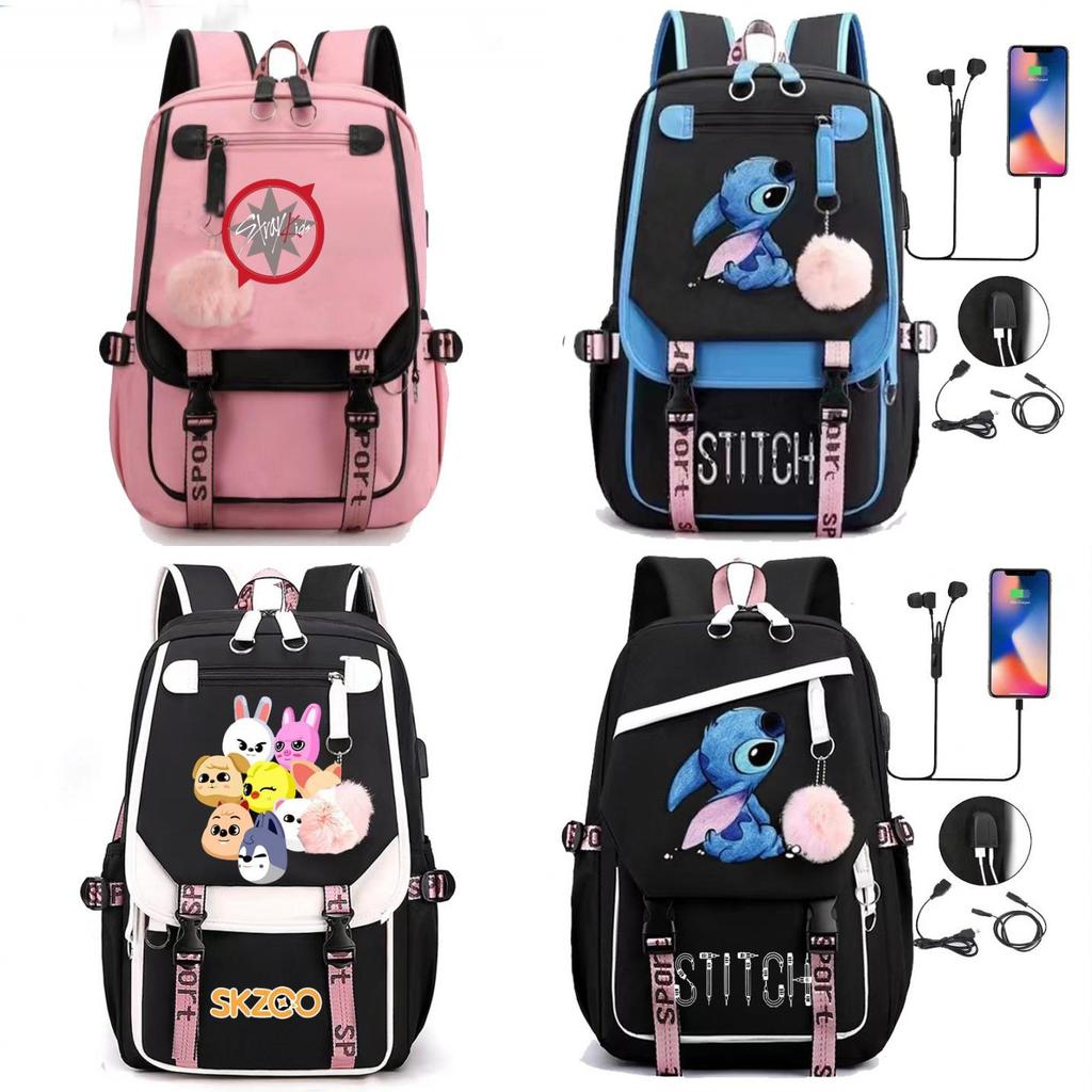 Stray Kids Travel Backpack With Usb Charging Port For School And Commuting