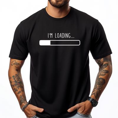 Funny I M Loading Progress Bar Wait Computer Geek Clothing Man Clothes Graphic Tshirts Vintage Style Casual