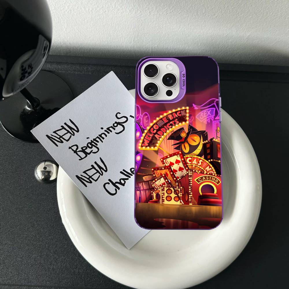 H-Haz-bins Hotels Bunte Handyhülle Für iPhone 17 16 15 14 13 12 11 Pro Max Plus Mattes Cover