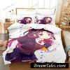The Ryuo's Work Is Never Done! Cartoon Poster Sheets Quilt Covers Bedding Dormitory Sheets Bedding Set Soft Warm Bedding Set741