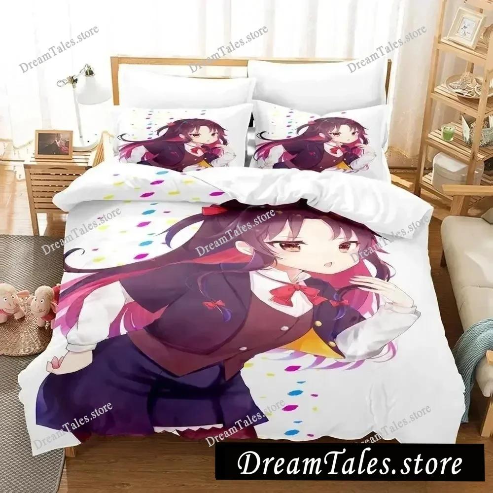 The Ryuo's Work Is Never Done! Cartoon Poster Sheets Quilt Covers Bedding Dormitory Sheets Bedding Set Soft Warm Bedding Set741