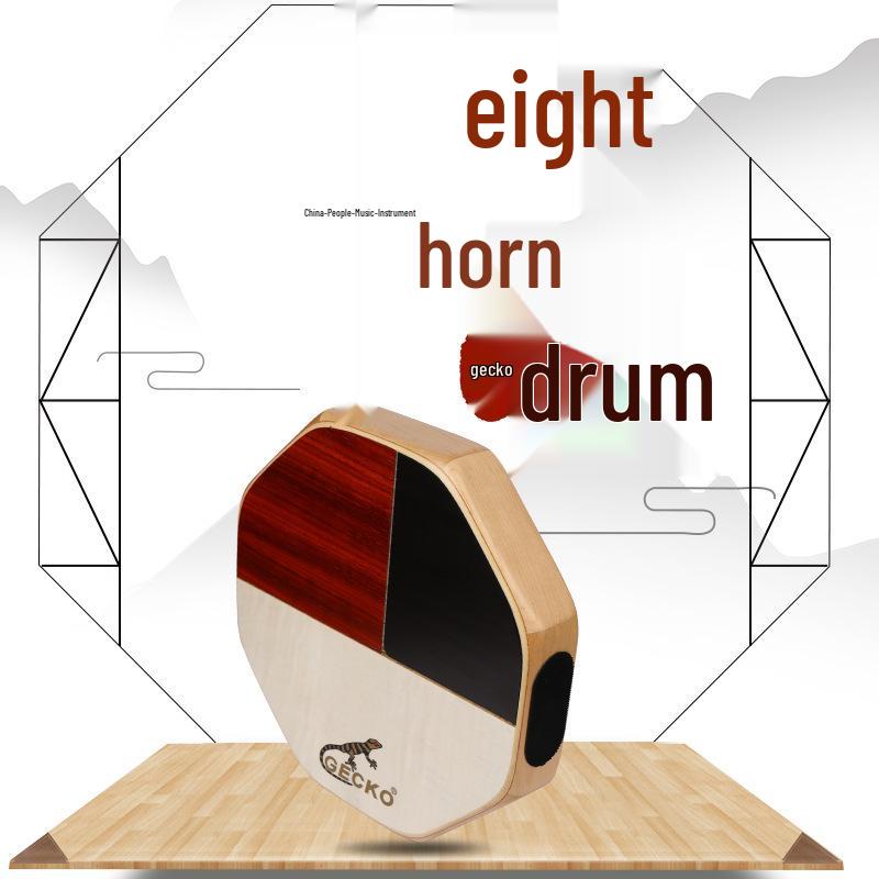 GECKO Travel Octagonal Cajon: Portable Dual Sound Hand Drum