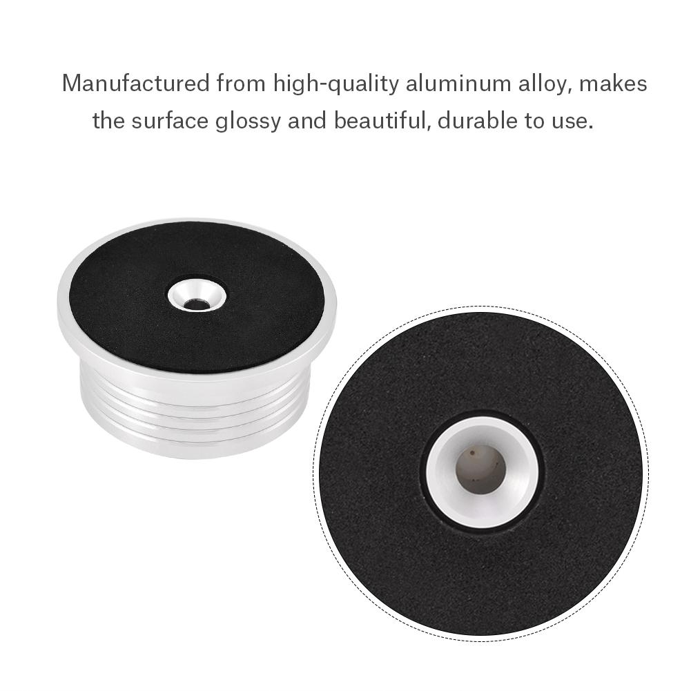 60Hz Turntable Disc Record Stabilizer Clamp with Bubble Level for LP Vinyl Record Player Silver