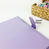 A5 Macaron Solid Color PU Leather Loose-Leaf Notebook Planner - Simple Business Style