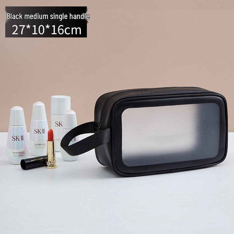 

Прозрачная дорожная косметичка из ПУ - Водонепроницаемая, Матовая, Портативный органайзер для косметики и туалетных принадлежностей