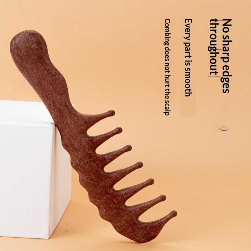 1Pcs Plastic Imitation Wood Hair Combs Massager Long Wide Tooth Detangle Comb Hair Care Household Gift