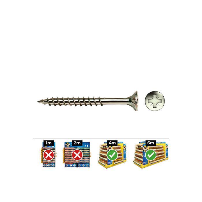 Vis À Bois Frais. Pz R / Parc Din Vloxp 4,5x80 Zinc. + Lubr. Boîte 100 Uni. Celo