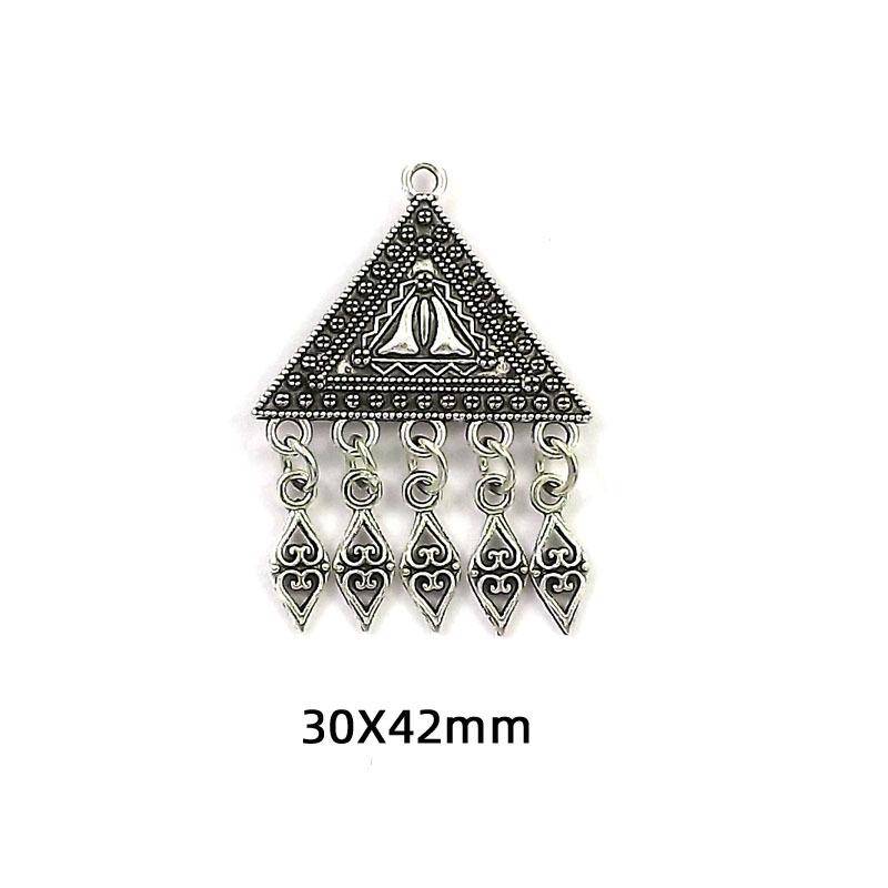 Antique Tibetan Silver Ethnic Pendant Necklace Earrings & Magnet Accessories Handmade DIY Jewelry