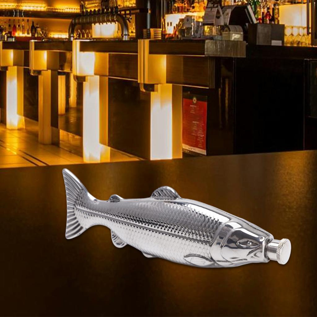 Unica fiaschetta da liquore da 5 once a forma di pesce per mixologist Facile da pulire Fiaschetta da liquore portatile Adatta per feste in casa