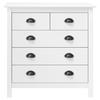 VidaXL Buffet Commode Sideboard Storage Furniture with 5 Drawers Interior Storage Cabinet White 79x40x80 Cm 288916