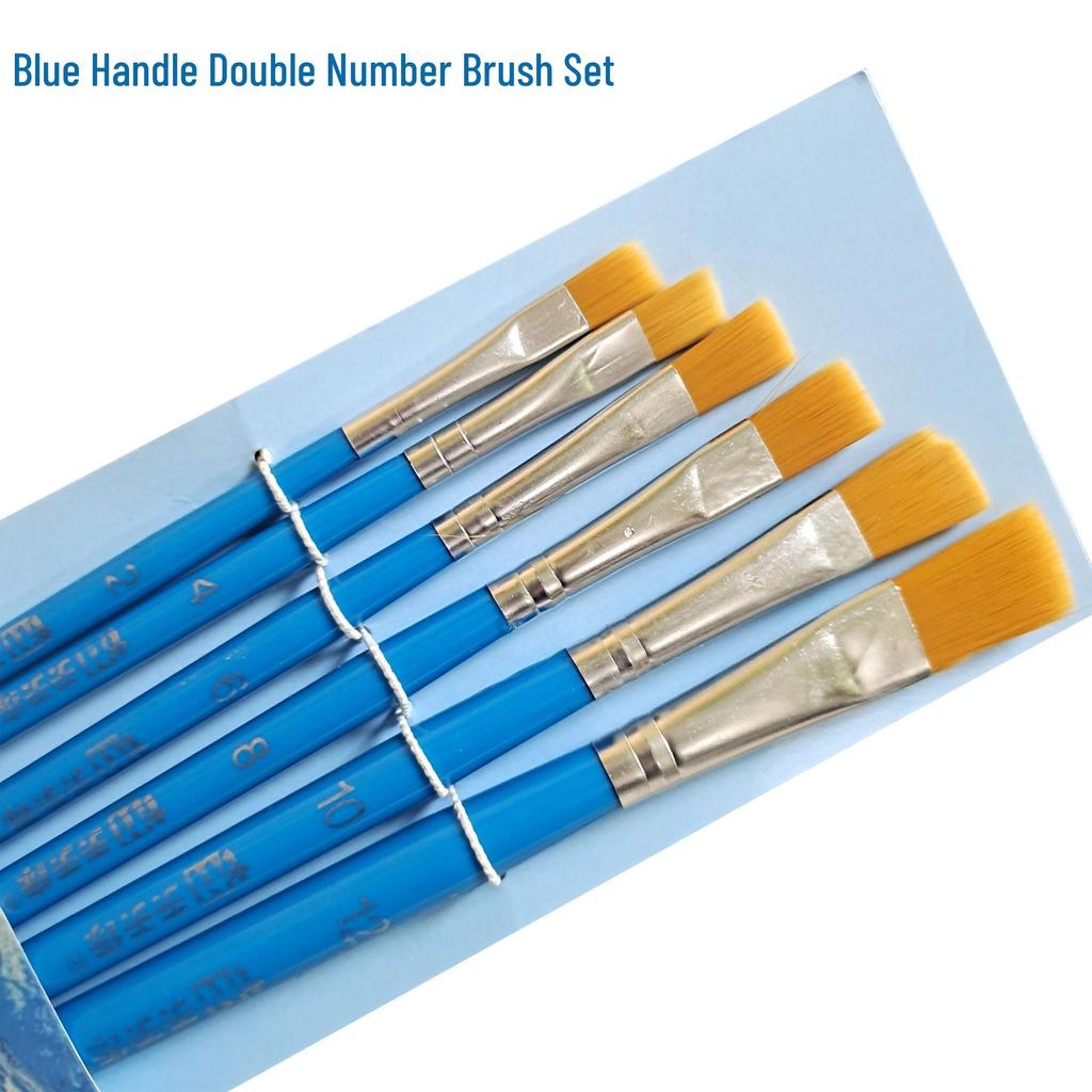 Daily Practice 1040 6-Piece Nylon Paint Brush Set for Watercolor, Gouache, Oil, and Acrylic Painting
