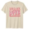Peace Love Valentine TShirt Retro Aesthetic Valentines Day