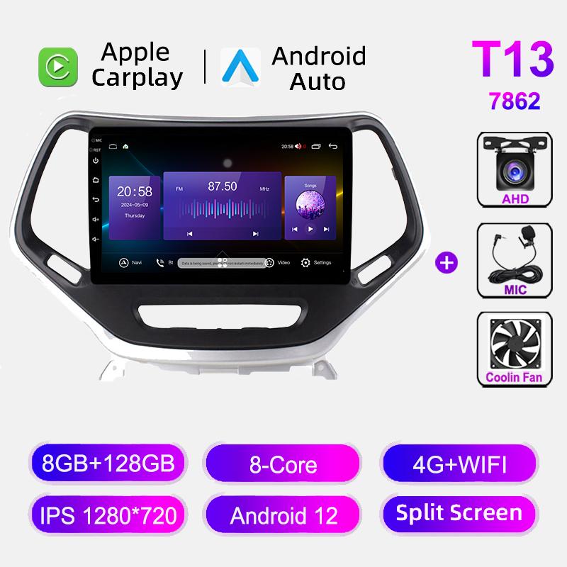 For JEEP Cherokee 5 KL 2014-2019 Android Car Radio Stereo Multimedia Player 2 Din Autoradio GPS Navigation Autoradio IPS Screen