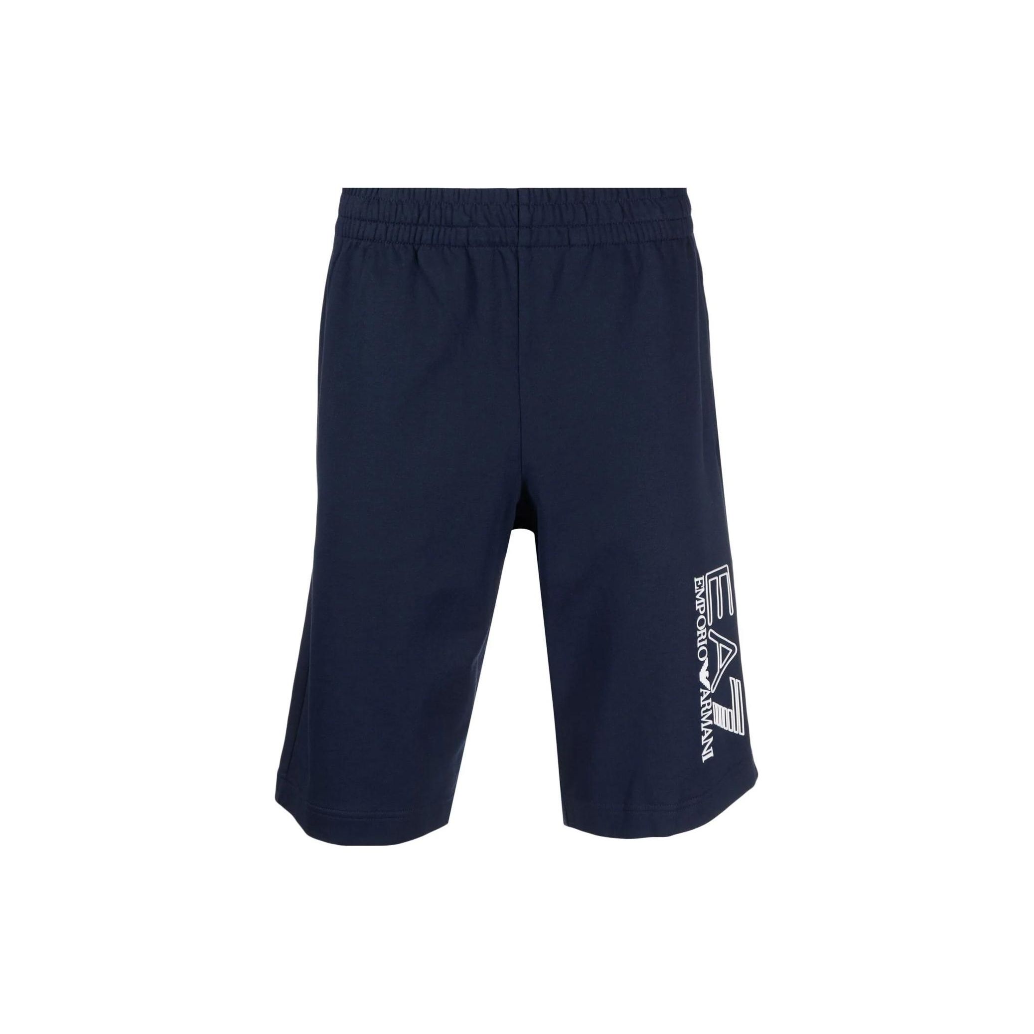 Emporio Armani EA7 Logo Print Sports Casual Shorts Men shorts Blue 3LPS73-PJ05Z-1554 L