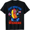 Just Here For The Wieners Funny Hot Dog 4th Of July Unisex T-Shirt