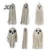 Artistic Hanging Decorations Handmade Cotton Rope Ghost Ornament for Halloween, Indoor Outdoor Seasonal Event Background Decor Pendent Front