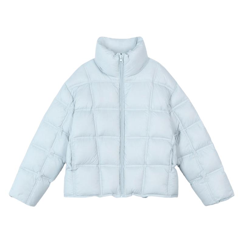 LUSON Girls' High-Collar White Duck Down Winter Jacket