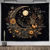 Tarot Tapestry Nordic Flower Series Room Background Cloth Moon Phase Wall Hanging Tapestries Living Room Bedroom Altar Cloths