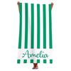 Name Beach Towel Navy Stripe Polyester Bath Towel Quick Dry Sandproof Large Blanket for Summer Vacation Seaside Gift Towel