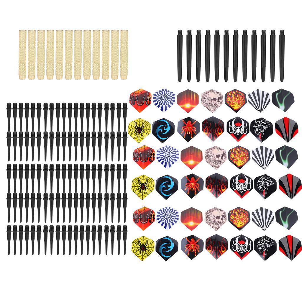 14G Safety Darts Set with 12Pcs Darts Shaft42Pcs Flights100Pcs Tips Training Tool