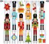 Kids Christmas Nutcracker Curtain Soldier Model Merry Xmas Window Treatments For Bedroom Living Room Snowflakes Winter Reddrapes