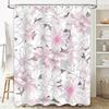 Whimsical Floral Bath Shower Curtain Pink Bloom Decor for Your Bathroom
