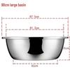Stainless Steel Basin, Large/Extra-Large: Ideal for Washing Vegetables, Mixing Dough, or Bathing.