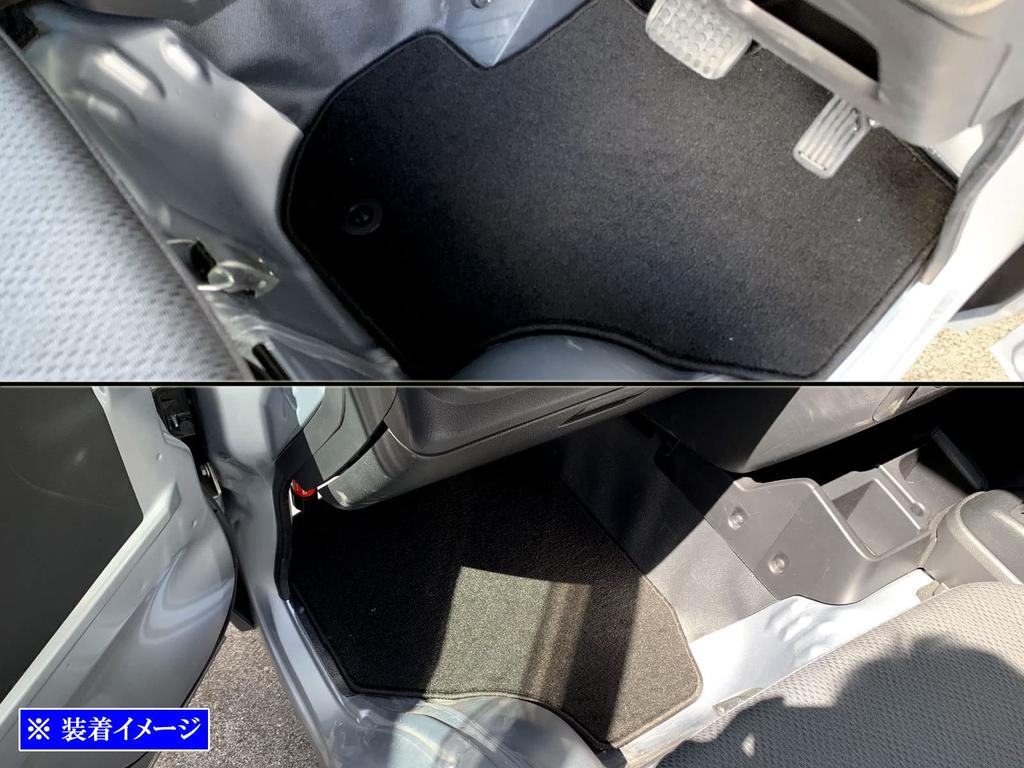 BRIGHTZ Floor Mats with Fasteners for Toyota Hijet Truck with and 510 Hijet 2-Piece S500P/S510P [FLOOR-MAT-064] (Compatible S, S500, S510, 500,