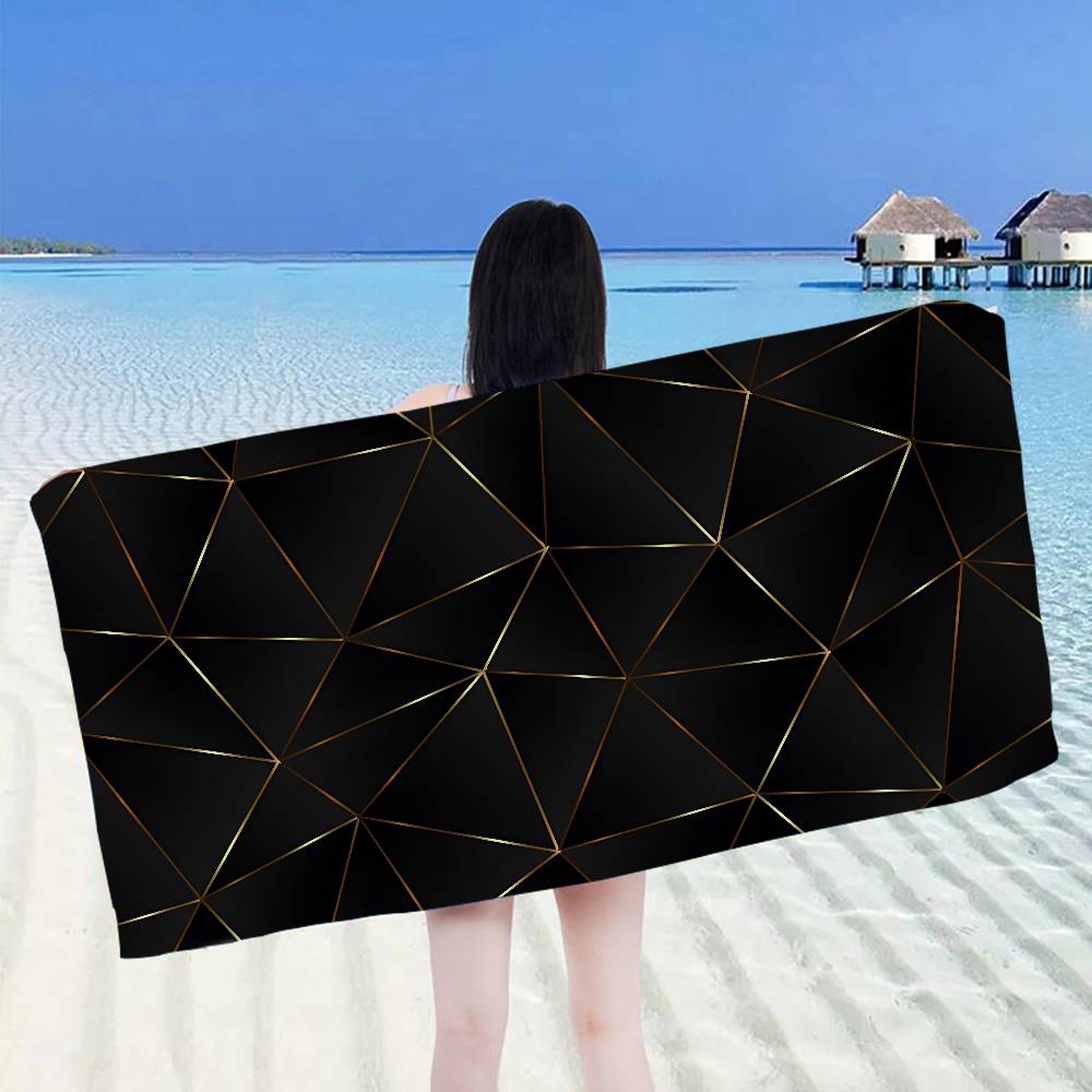 Black Matte Big Microfiber Beach Towels Quick Dry Towel Sand Beach Towels Pool Towel for Travel Swim Pool Yoga