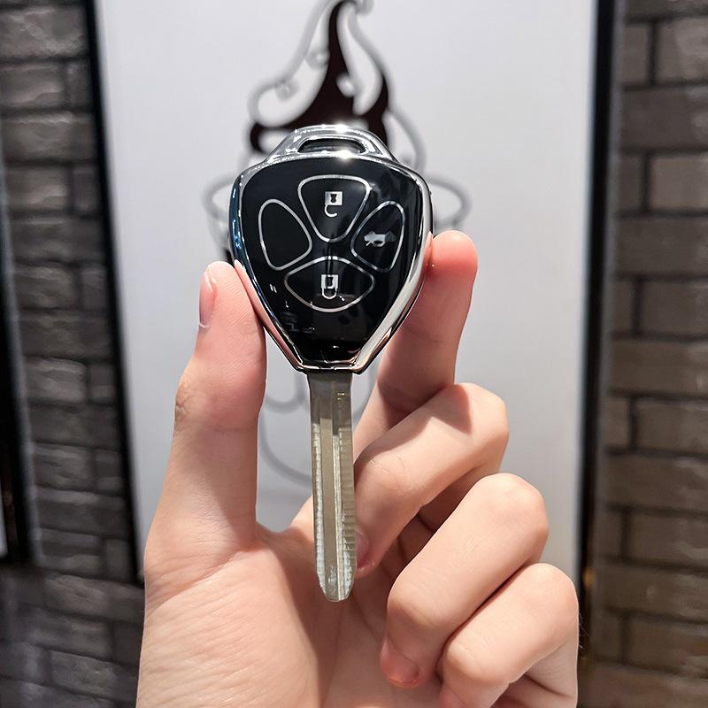 Tpu Shell Fob For Toyota Corolla Camry Reiz Rav4 Crown Avalon Venza Matrix Yaris 4Runner Blank Bag Car Key Case Cover Keychain