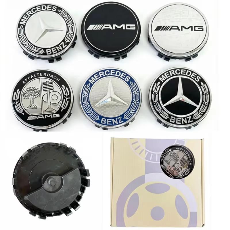 4PCS 75mm Car Floating Wheel Center Hub Caps Cover for Mercedes Benz B/C/E/S Class A Class C200L GLK GLC CLA Accessories. TV1