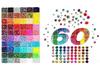60-Cell 3mm Mixed Color Jelly AB Rhinestone Set for DIY Nails & Clothing