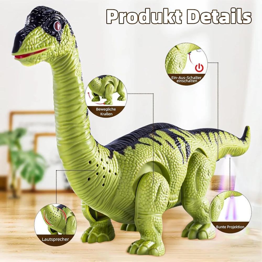 Electric Walking Dinosaur Toy Simulated Tyrannosaurus Rex Model Electronic Robot with Light Sound Projection Kids Boys Gift