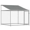 Vidaxl Klatka Dla Psa, Z Dachem I Drzwiami, Szara, 8X2X2 M, Stal