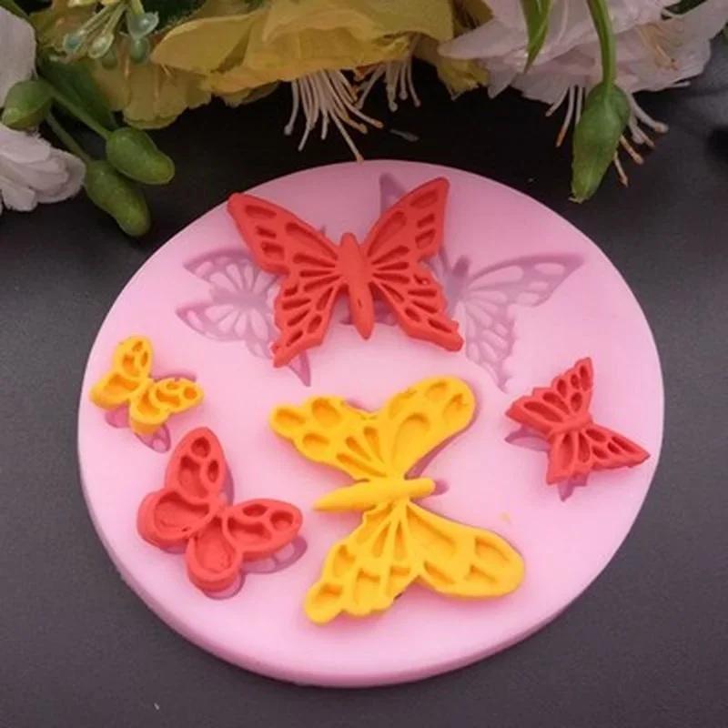 Oval Shape Butterfly Pattern Fondant Cake Baking Mold Chocolate Candy DIY Molds Cake Decoration Tools Kitchen Accessories