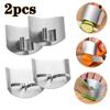 Stainless Steel Finger Guard Safety Vegetable Cutter Hand Guard Tool Anti-cut Finger Protector Gadgets Kitchen Tool Accessories