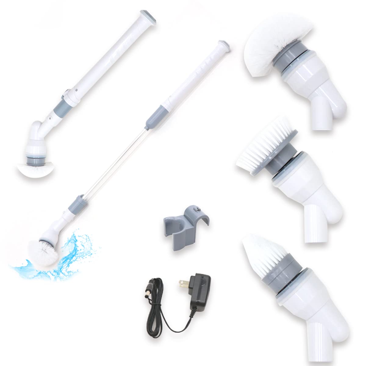 

Hiro Corporation Cordless Electric Cleaning Brush for Car Polisher Electric Cleaning Brush Handy Stick 3 types of attachments Brush Clean without белый