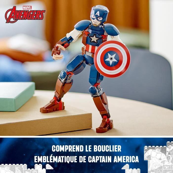 LEGO® Marvel 76258 La Figurine de Captain America avec Bouclier, Jouet et Décoration Avengers