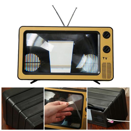 Loupe d'écran 12"/14" pour téléphone portable Amplificateur TV Rétro Écran de téléphone portable Haute définition 3D