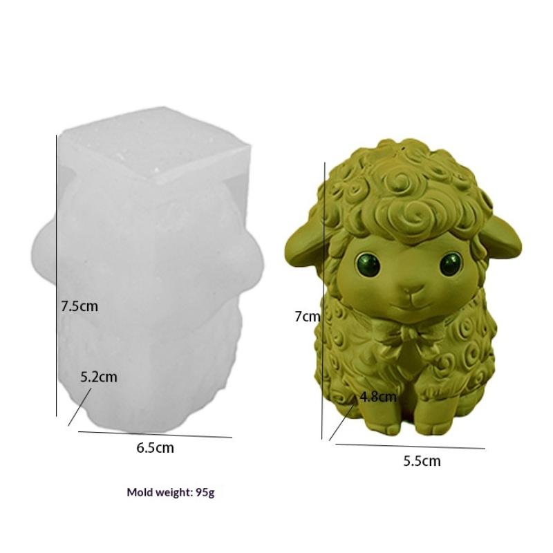 

3D Fluffy Sheep Silicone Mold Cute Lamb For Sheep Candle Soap Resin Plaster Diy Aromatherapy Craft & Lovely Home Decor Gift A1