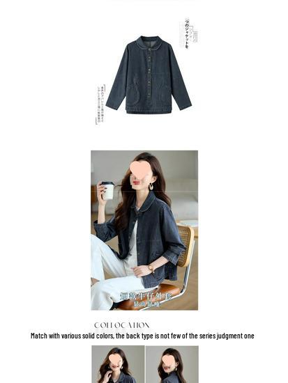 Spring/Autumn Women's Retro Denim Jacket: Short, Loose-Fit, Casual Style for a Youthful Look