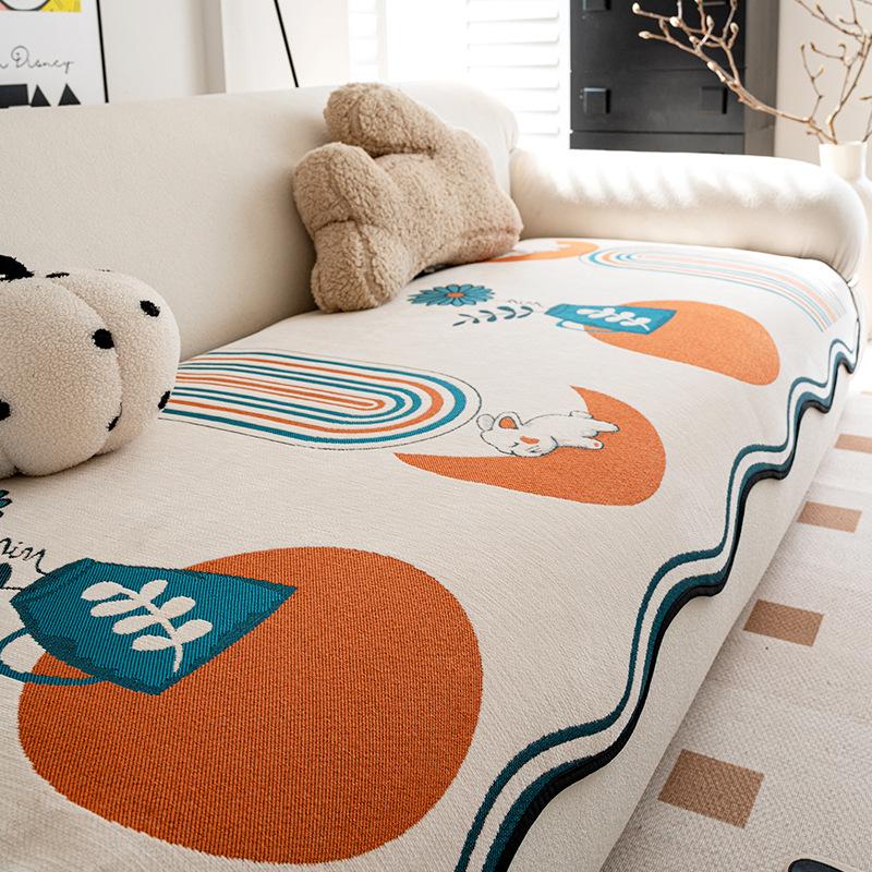 

Нестандартная подушка для дивана особой формы 2025 легкая роскошь универсальная для четырех сезонов прямой ряд шениль нескользящий чехол на подушку сиденья 90*90cm