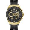 Poseidon Gold Edelstahl Schwarz Silikon Herren Quarz GW0425G1